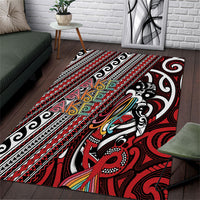 Maori Language Week Area Rug Ake Ake Ake Tribal Patterns