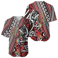 Personalised Maori Language Week Baseball Jersey Ake Ake Ake Tribal Patterns