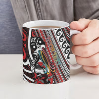 Personalised Maori Language Week Ceramic Mug Ake Ake Ake Tribal Patterns