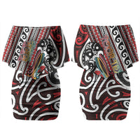 Personalised Maori Language Week Couples Matching Off Shoulder Short Dress and Long Sleeve Button Shirt Ake Ake Ake Tribal Patterns