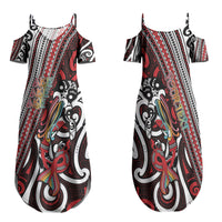 Personalised Maori Language Week Family Matching Summer Maxi Dress and Hawaiian Shirt Ake Ake Ake Tribal Patterns