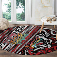 Maori Language Week Round Carpet Ake Ake Ake Tribal Patterns