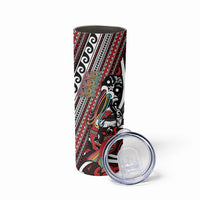 Personalised Maori Language Week Skinny Tumbler Ake Ake Ake Tribal Patterns