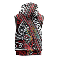 Personalised Maori Language Week Sleeveless Zip Hoodie Ake Ake Ake Tribal Patterns