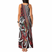 Personalised Maori Language Week Tank Maxi Dress Ake Ake Ake Tribal Patterns