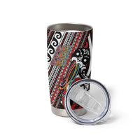 Personalised Maori Language Week Tumbler Cup Ake Ake Ake Tribal Patterns