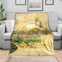 Hawaii Banana Dolphin Blanket Cute Cosplay Naiʻa Fish Tribal Patterns DT05 - Polynesian Pride