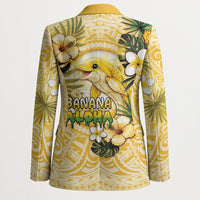 Hawaii Banana Dolphin Blazer Cute Cosplay Naiʻa Fish Tribal Patterns DT05 - Polynesian Pride