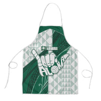 Hawaii Volleyball Apron Shaka Aloha Hand DT05 Green - Polynesian Pride