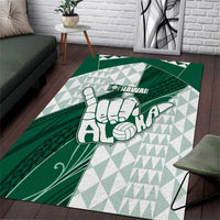 Hawaii Volleyball Area Rug Shaka Aloha Hand