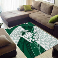 Hawaii Volleyball Area Rug Shaka Aloha Hand
