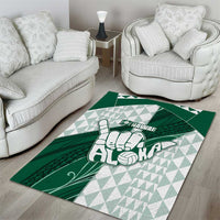 Hawaii Volleyball Area Rug Shaka Aloha Hand