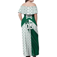 Custom Hawaii Volleyball Family Matching Off Shoulder Maxi Dress and Hawaiian Shirt Shaka Aloha Hand DT05 - Polynesian Pride