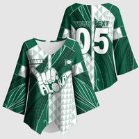 Custom Hawaii Volleyball Kimono Sleeve Blouse Shaka Aloha Hand DT05 - Polynesian Pride