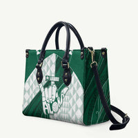 Hawaii Volleyball Leather Bag Shaka Aloha Hand DT05 Green - Polynesian Pride