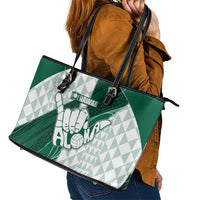 Hawaii Volleyball Leather Tote Bag Shaka Aloha Hand DT05 - Polynesian Pride