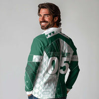 Custom Hawaii Volleyball Long Sleeve Polo Shirt Shaka Aloha Hand DT05 - Polynesian Pride