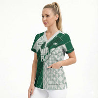 Custom Hawaii Volleyball Scrub Top Shaka Aloha Hand DT05 - Polynesian Pride