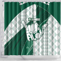 Hawaii Volleyball Shower Curtain Shaka Aloha Hand DT05 - Polynesian Pride