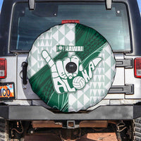 Hawaii Volleyball Spare Tire Cover Shaka Aloha Hand DT05 Green - Polynesian Pride