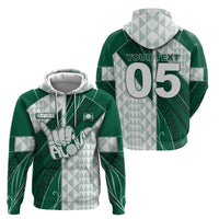 Custom Hawaii Volleyball Zip Hoodie Shaka Aloha Hand DT05 - Polynesian Pride