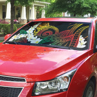 Piko Hawaiian Auto Sun Shade Gradient Spiral Plumeria Tribal Patterns