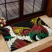 Piko Hawaiian Rubber Doormat Gradient Spiral Plumeria Tribal Patterns DT05 - Polynesian Pride