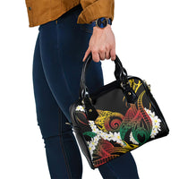 Piko Hawaiian Shoulder Handbag Gradient Spiral Plumeria Tribal Patterns