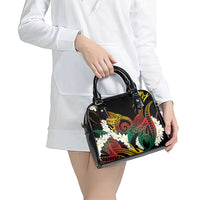 Piko Hawaiian Shoulder Handbag Gradient Spiral Plumeria Tribal Patterns