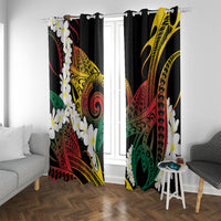 Piko Hawaiian Window Curtain Gradient Spiral Plumeria Tribal Patterns