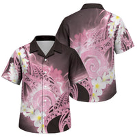 Piko Hawaiian Family Matching Summer Maxi Dress and Hawaiian Shirt Pink Galaxy Spiral Plumeria Tribal Patterns DT05 Son's Shirt Pink - Polynesian Pride