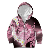 Piko Hawaiian Kid Hoodie Pink Galaxy Spiral Plumeria Tribal Patterns