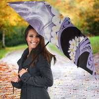 Piko Hawaiian Umbrella Purple Galaxy Spiral Plumeria Tribal Patterns