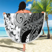 Piko Hawaiian Beach Blanket Monochrome Galaxy Spiral Plumeria Tribal Patterns