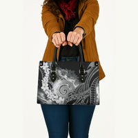 Piko Hawaiian Leather Bag Monochrome Galaxy Spiral Plumeria Tribal Patterns DT05 - Polynesian Pride