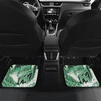 Piko Hawaiian Car Mats Green Galaxy Spiral Plumeria Tribal Patterns DT05 Set 2pcs - Back Green - Polynesian Pride