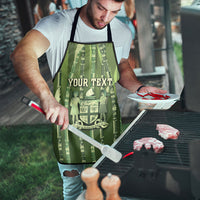 Personalised Fiji Language Week Sugarcane Masi Apron Green Tapa Tribal Pattern DT05 - Polynesian Pride