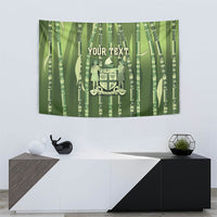 Personalised Fiji Language Week Sugarcane Masi Tapestry Green Tapa Tribal Pattern