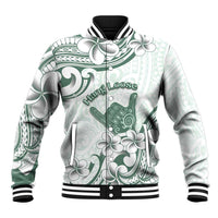 Aloha Hawaii Shaka Baseball Jacket Hang Loose Mint Version DT05 Unisex Mint - Polynesian Pride