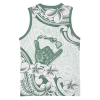 Aloha Hawaii Shaka Basketball Jersey Hang Loose Mint Version - Polynesian Pride