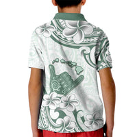 Aloha Hawaii Shaka Kid Polo Shirt Hang Loose Mint Version - Polynesian Pride