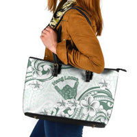 Aloha Hawaii Shaka Leather Tote Bag Hang Loose Mint Version - Polynesian Pride