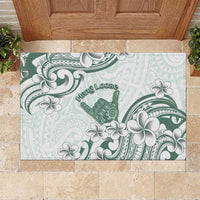 Aloha Hawaii Shaka Rubber Doormat Hang Loose Mint Version DT05 Mint - Polynesian Pride