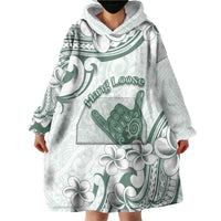 Aloha Hawaii Shaka Wearable Blanket Hoodie Hang Loose Mint Version DT05 - Polynesian Pride