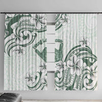 Aloha Hawaii Shaka Window Curtain Hang Loose Mint Version DT05 With Hooks Mint - Polynesian Pride