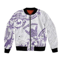 Aloha Hawaii Shaka Bomber Jacket Hang Loose Purple Version - Polynesian Pride