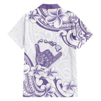Aloha Hawaii Shaka Family Matching Puletasi and Hawaiian Shirt Hang Loose Purple Version DT05 - Polynesian Pride