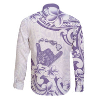 Aloha Hawaii Shaka Family Matching Puletasi and Hawaiian Shirt Hang Loose Purple Version DT05 - Polynesian Pride