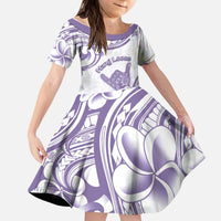 Aloha Hawaii Shaka Kid Short Sleeve Dress Hang Loose Purple Version - Polynesian Pride
