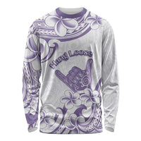 Aloha Hawaii Shaka Long Sleeve Shirt Hang Loose Purple Version - Polynesian Pride